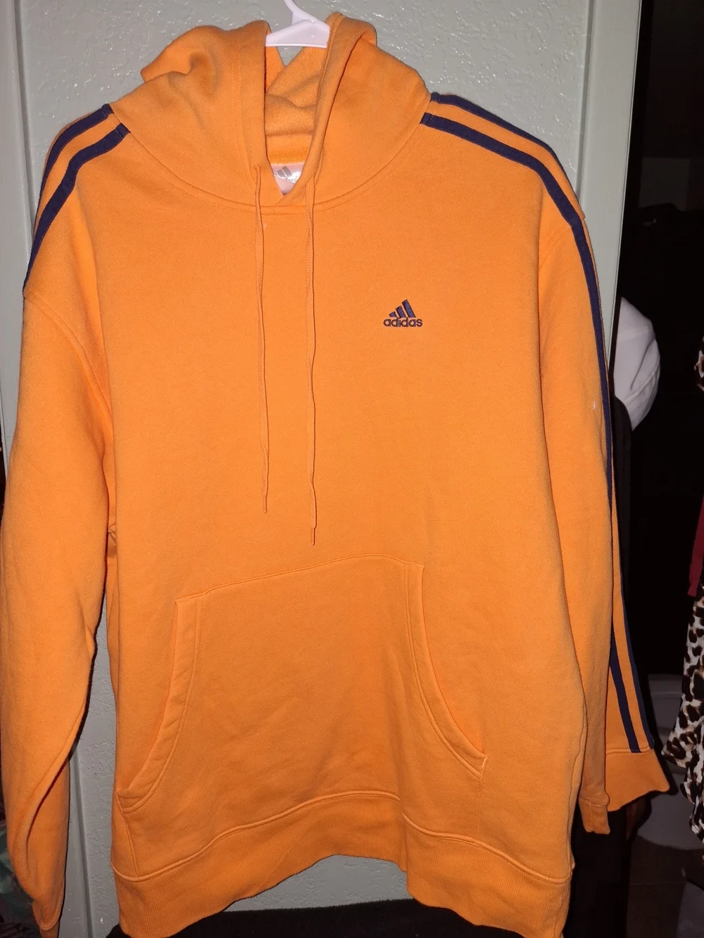 Adidas Men’s Orange Hooded Sweatshirt